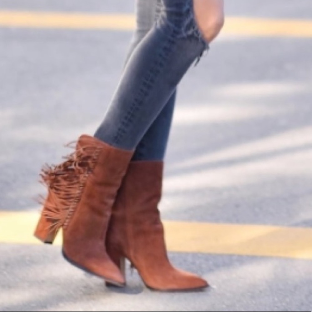 Dolce vita fringe boots